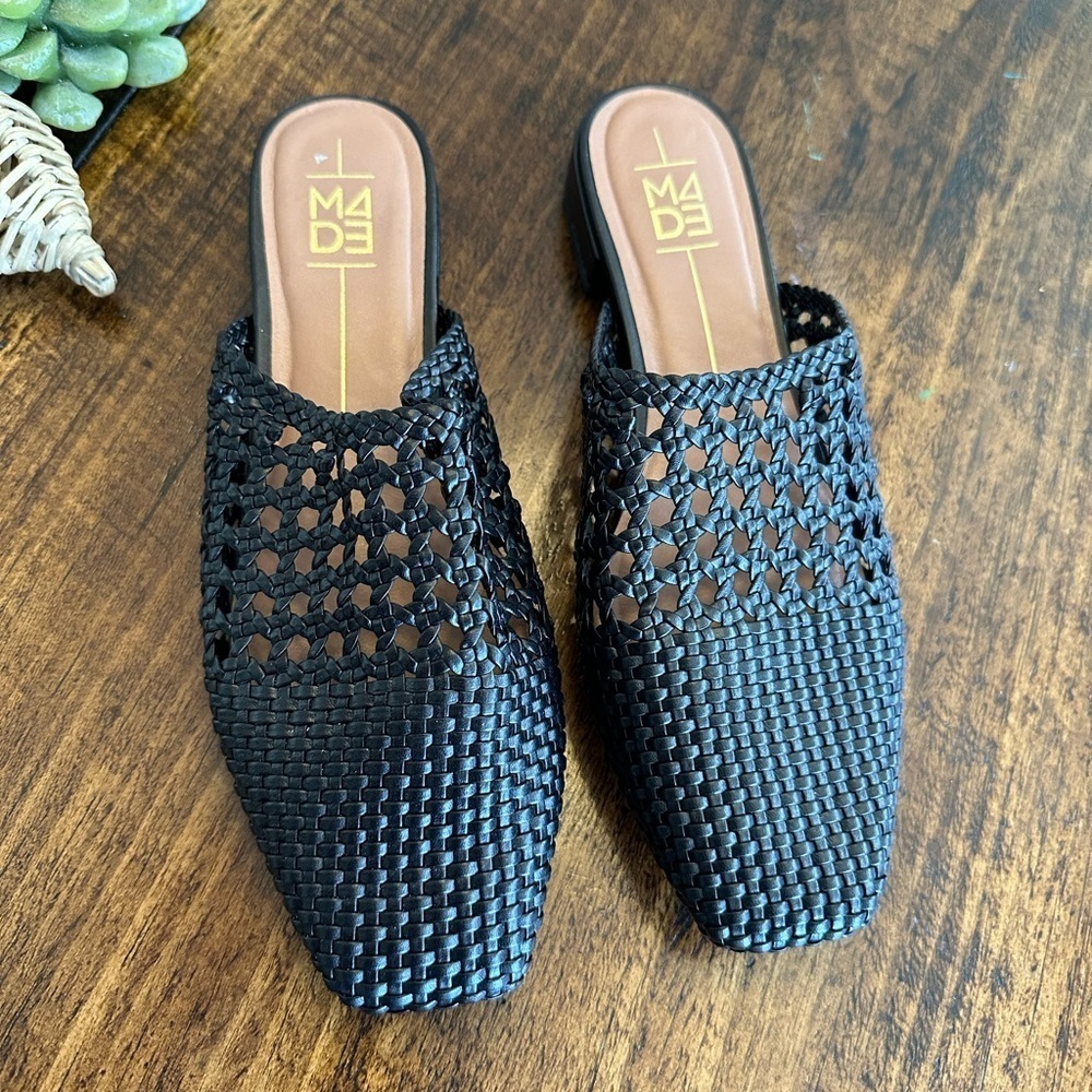 M4D3 | Lana Woven Mule in Black